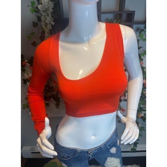 Anwnd One Shoulder‎ Orange Top Size M RefFNB - Picture 8 of 12